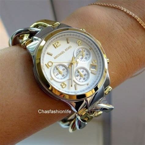 michael kors twist chain chronograph white dial ladies watch mk3199|Michael Kors Twist Chain Chronograph White Dial Ladies Watch .